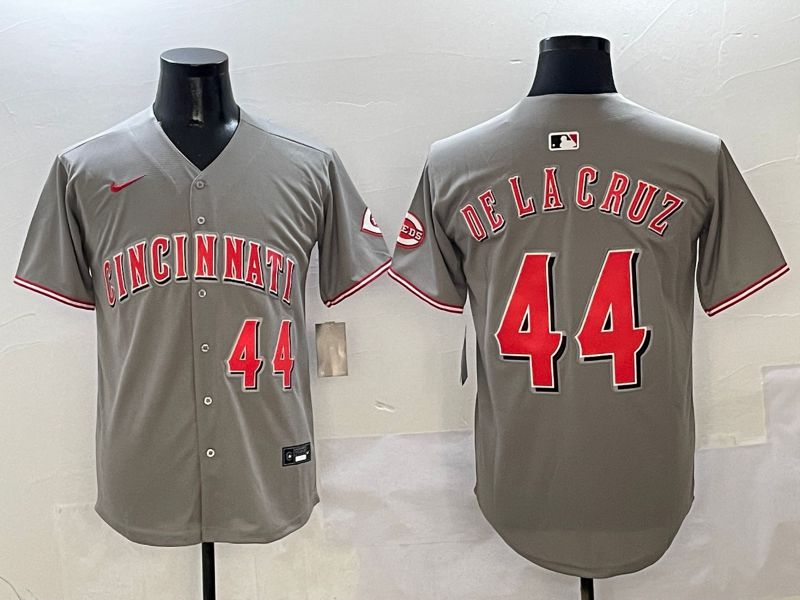 Men Cincinnati Reds #44 Delacruz Grey Game Nike 2025 MLB Jersey style 8->cincinnati reds->MLB Jersey